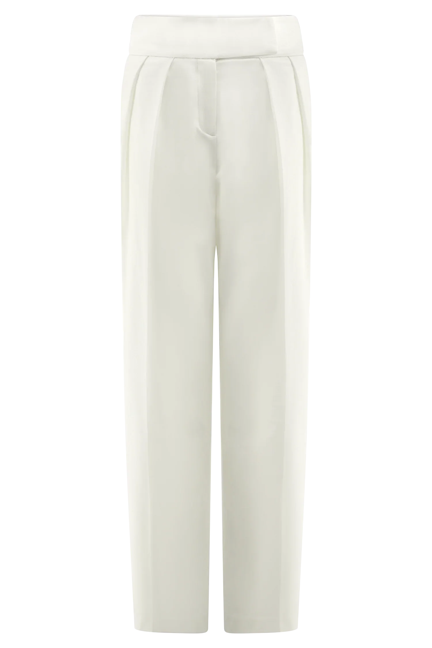 Penelope Pleated High Waisted Pants Ivory