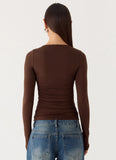 Francis Long Sleeve Top Chocolate