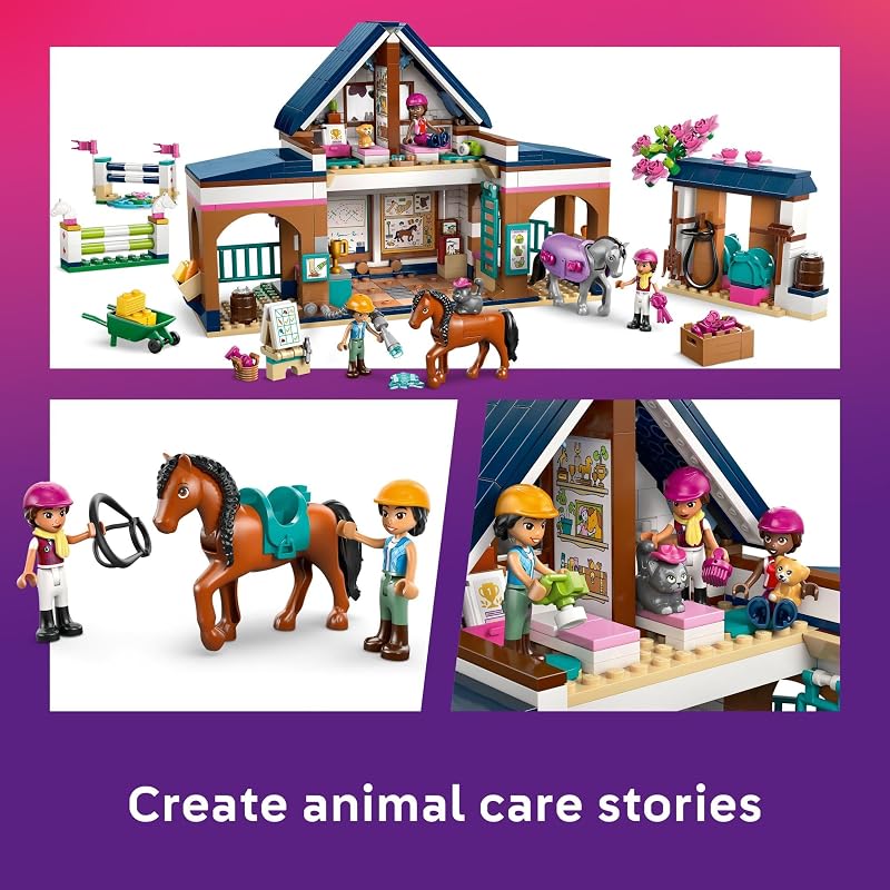 LEGO Friends Horse Stable and Riding Academy Building Toy for Girls Boys Pretend Play Set for Kids Ages 7 W 3 Minidolls Toy Animal Figures Accessories Gift Idea for Birthdays 42688