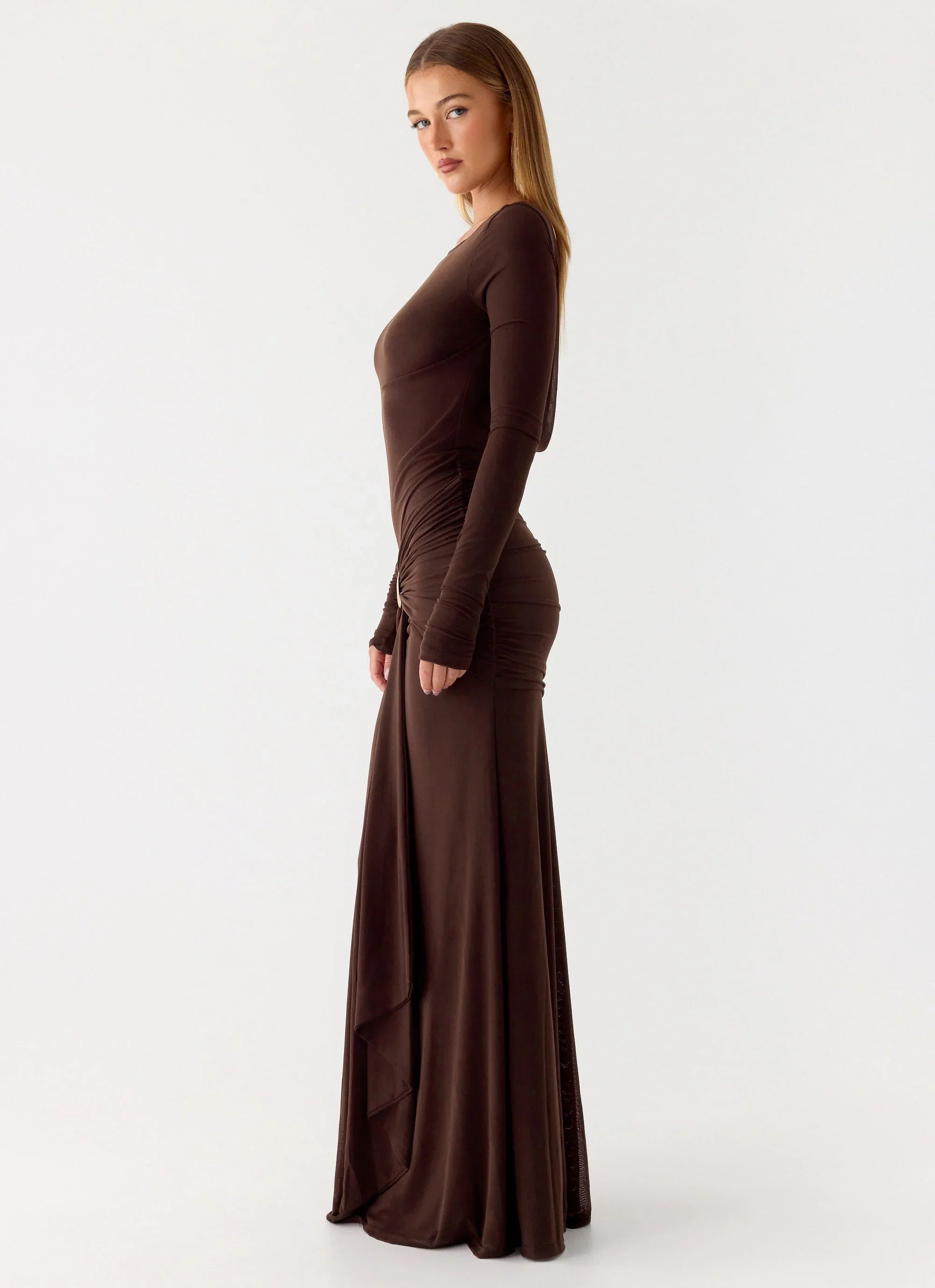Dray Maxi Dress Chocolate