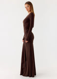Dray Maxi Dress Chocolate