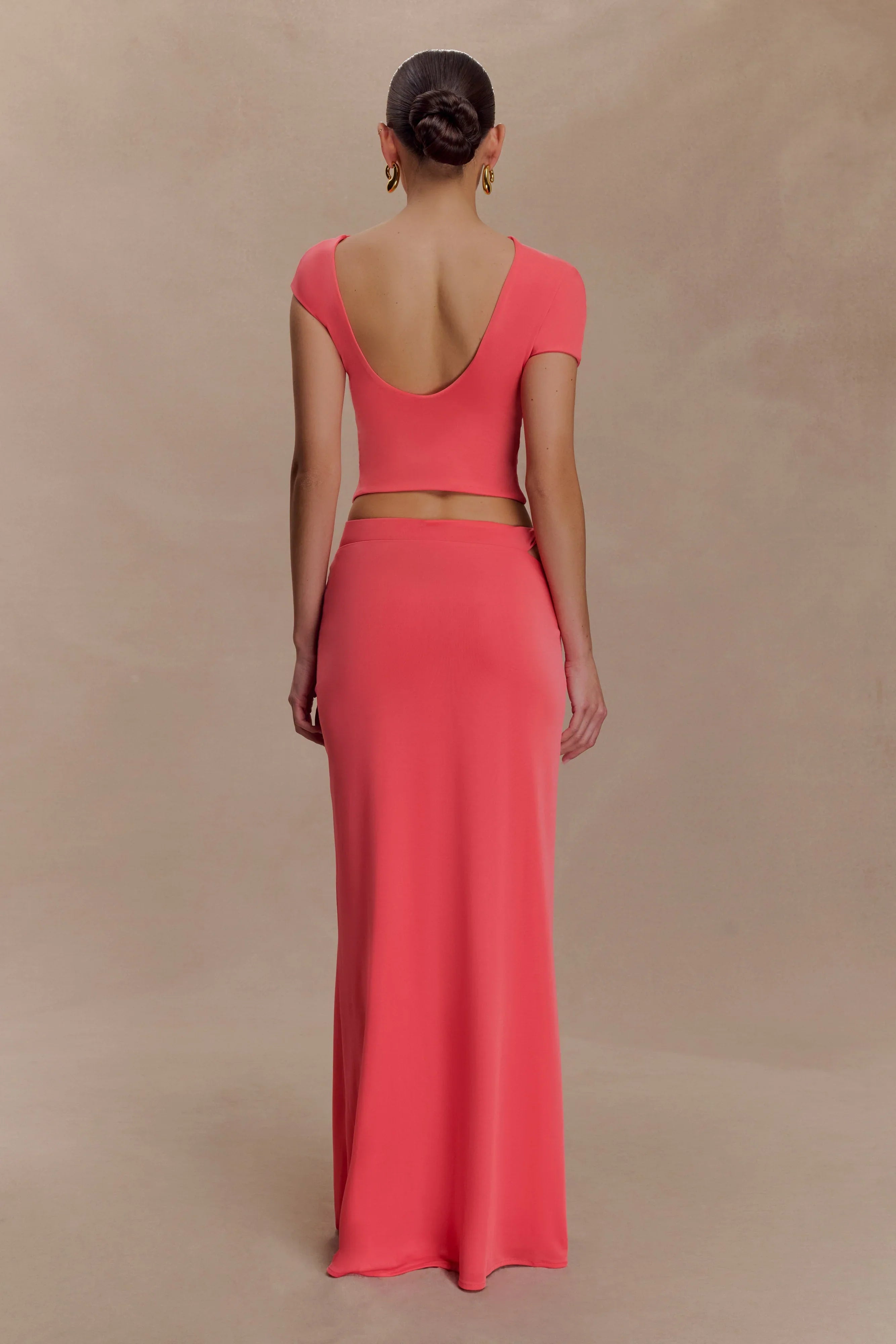 Haven Slinky Twist Top Coral