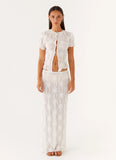 Effortlessly Low Rise Maxi Skirt Ivory