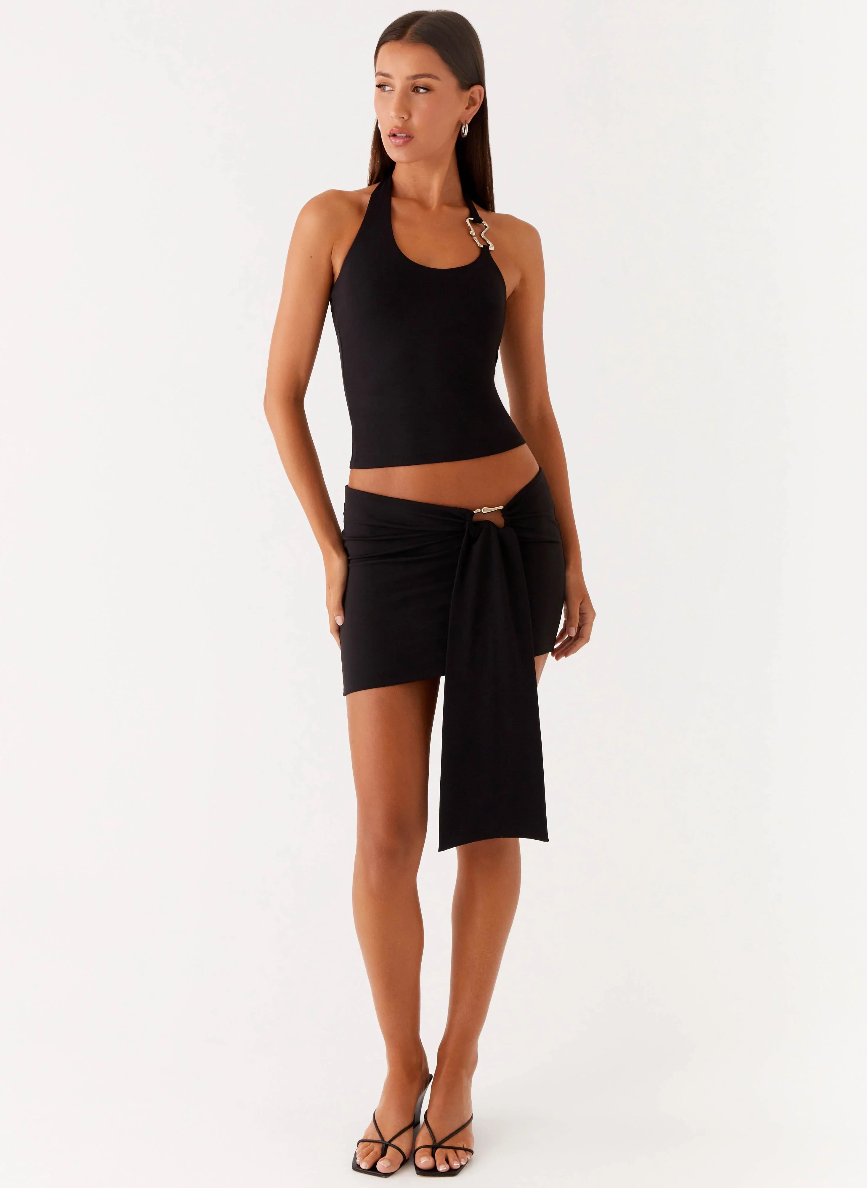 Lucent Mini Skirt Black