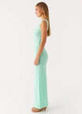 Offshore Knit Maxi Dress Pastel Green