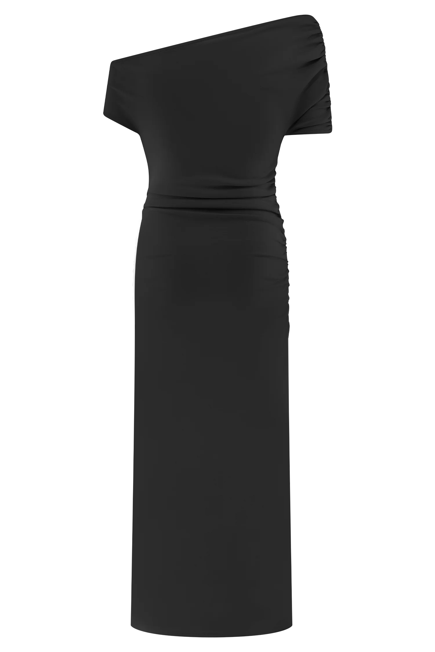 Kendra Scuba Jersey Midi Dress With Hardware Black
