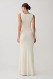 Tarna Sleeveless Slinky Maxi Dress Bone