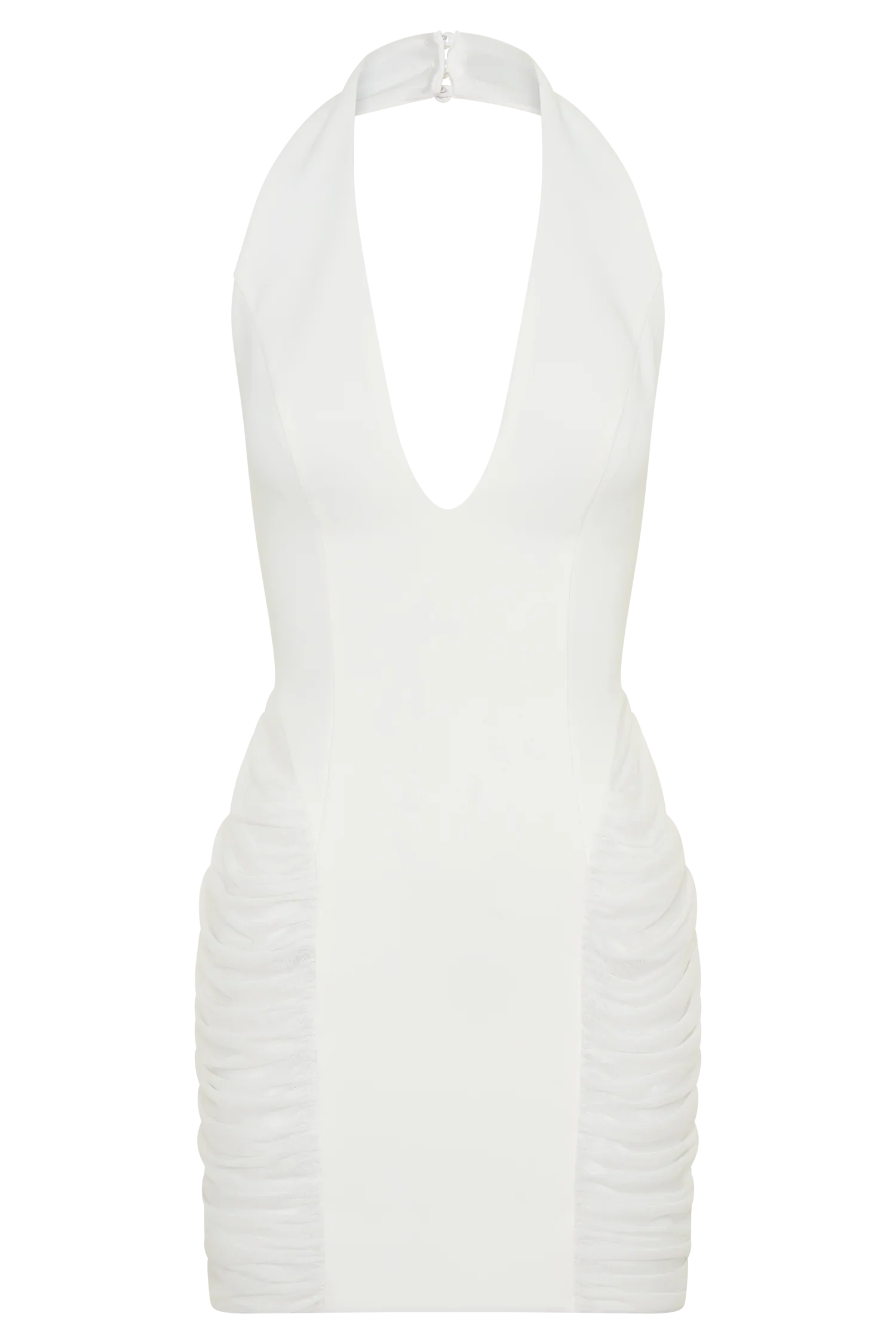 Anari Gathered Scuba Mini Dress White
