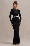 Zenith Black Lace Long Sleeve Maxi Dress