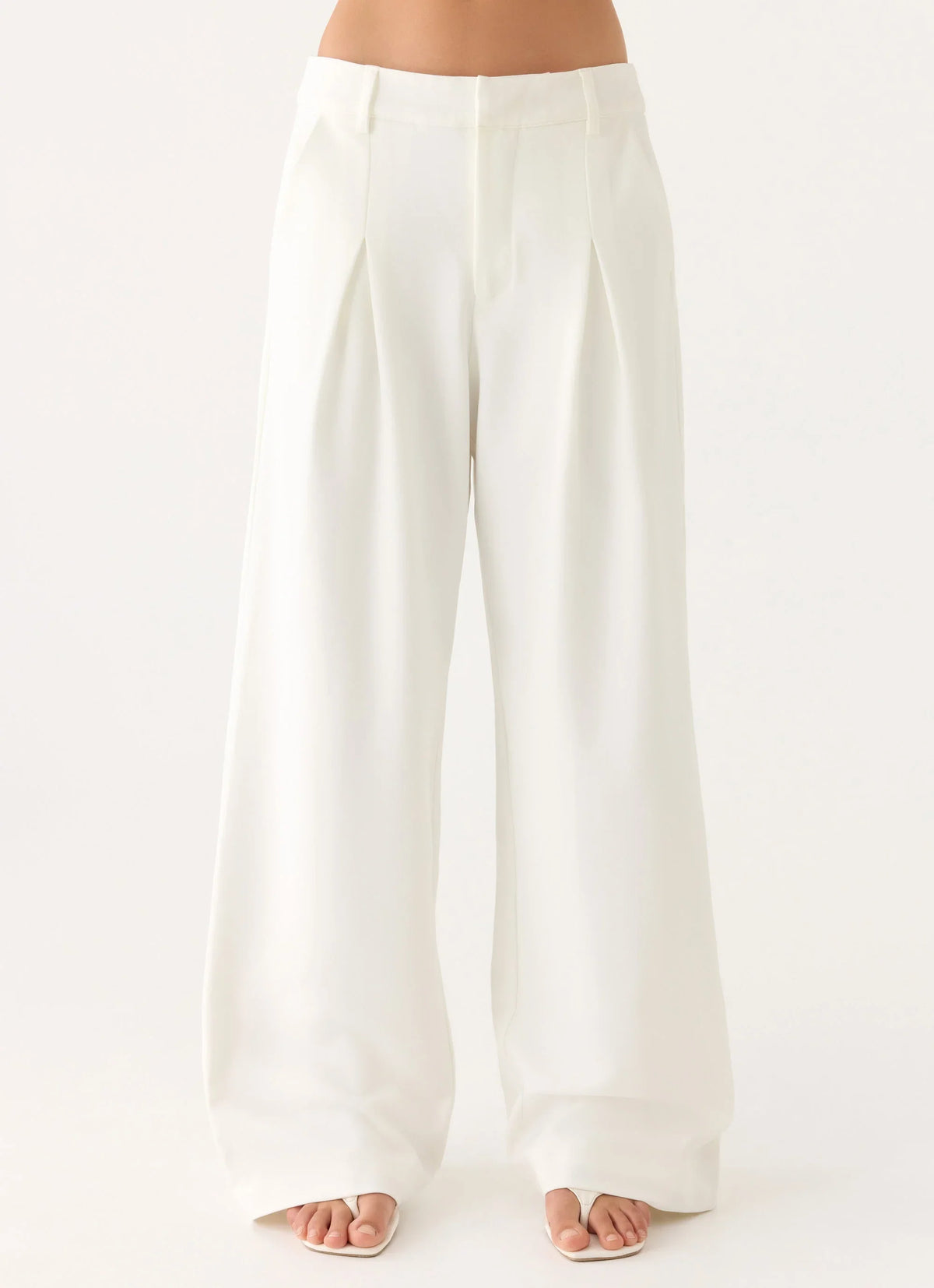 Sora Low Rise Pant White