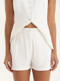 White Tailored Shorts