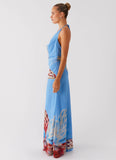 Stars Align Cowl Maxi Dress Deep Sea Bloom