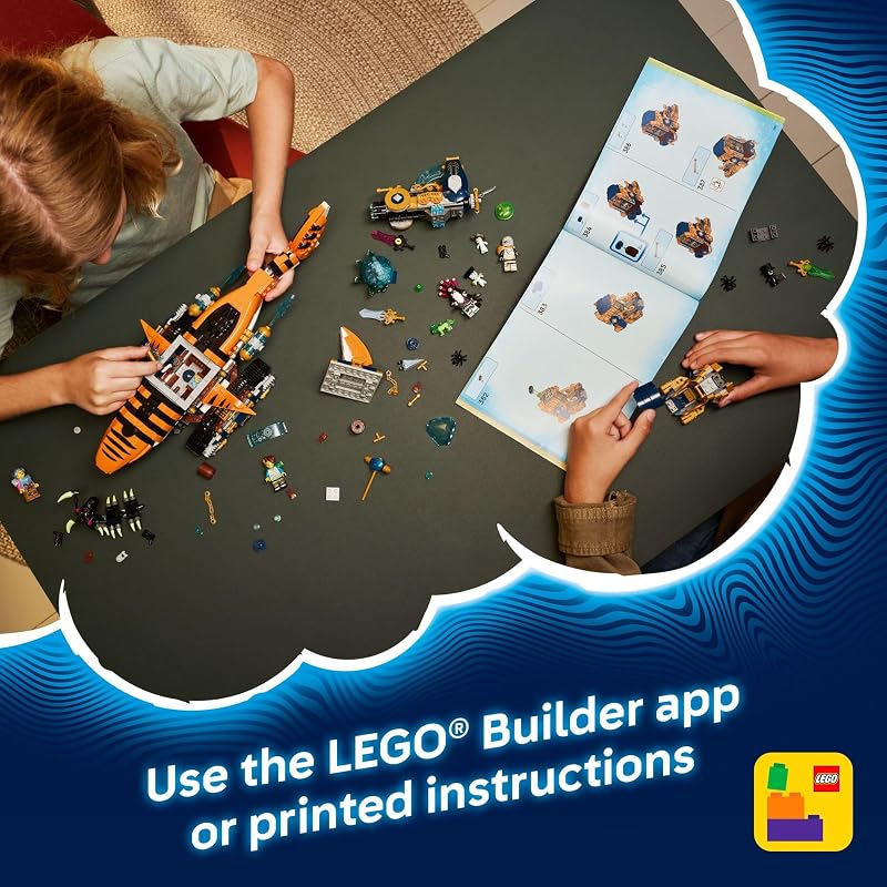 LEGO DREAMZzz Tiger Shark Tank Building Toy for Boys Girls Ages 9 Pretend Play Set for Kids Ages 9 W 2 Build Options Includes 5 Minifigures Gift Idea for Birthdays 71515
