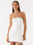 Rhiellie Strapless Mini Dress White