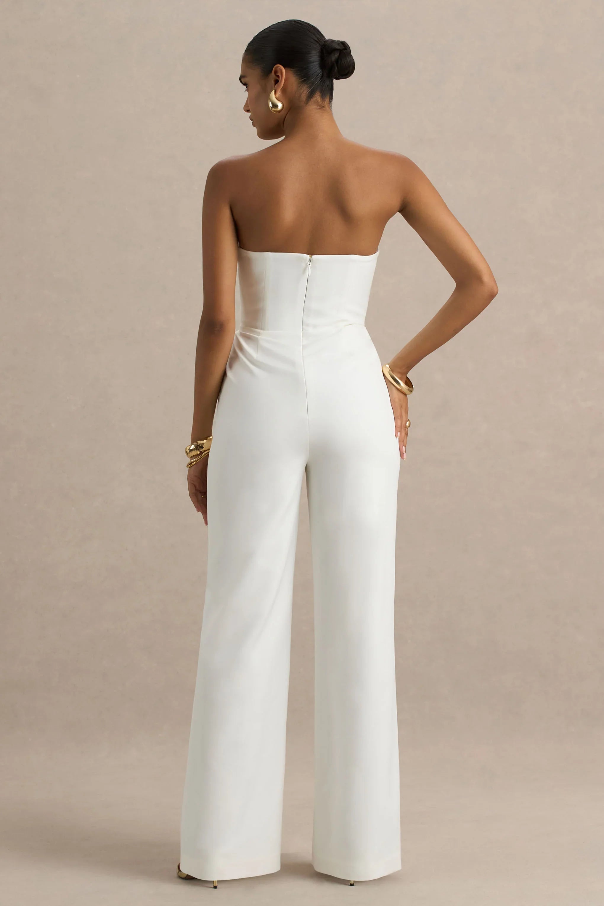 Dainty White Sweetheart Jumpsuit