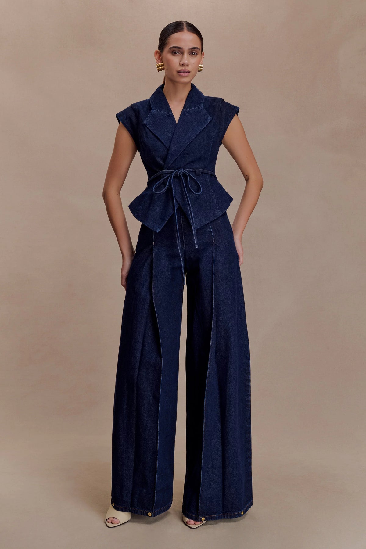 Beatrix High Rise Denim Jeans Indigo Blue