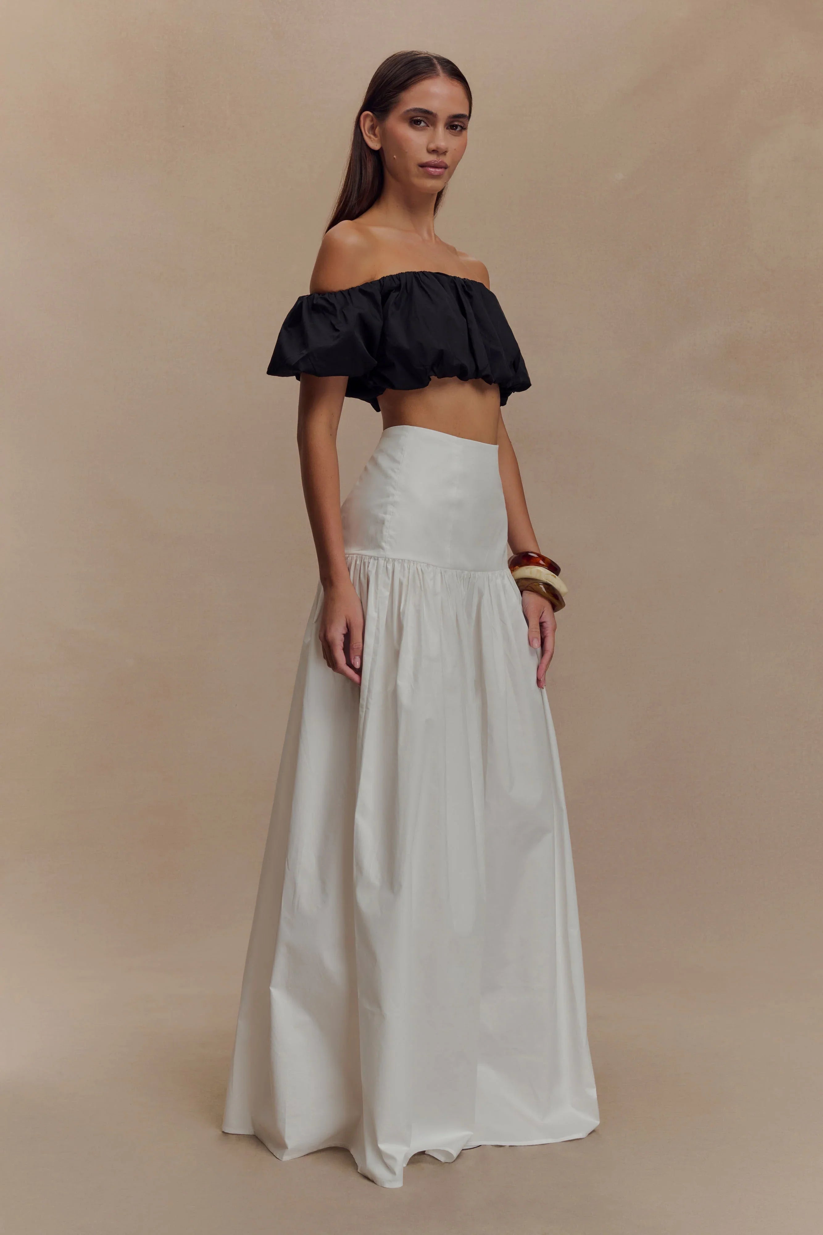 Autumn Maxi Skirt White