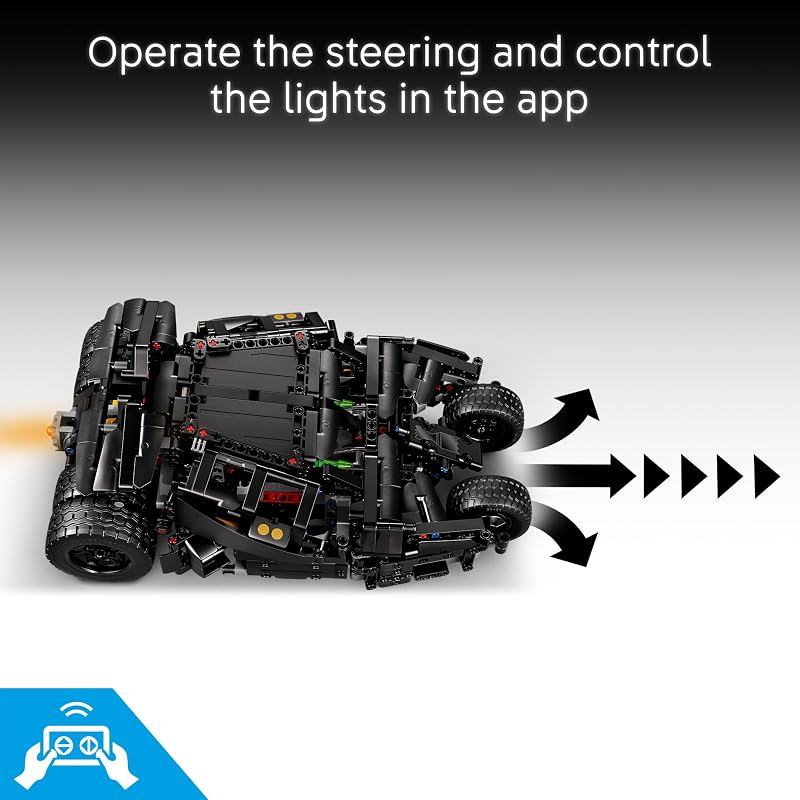 LEGO Technic Batmobile Tumbler 42239 Building Toys for Boys Girls Ages 12 The Dark Knight Batmobile Set Display as Bedroom Decor 719 pieces Gift Idea
