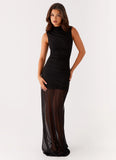 Fondly Mesh Maxi Dress Black