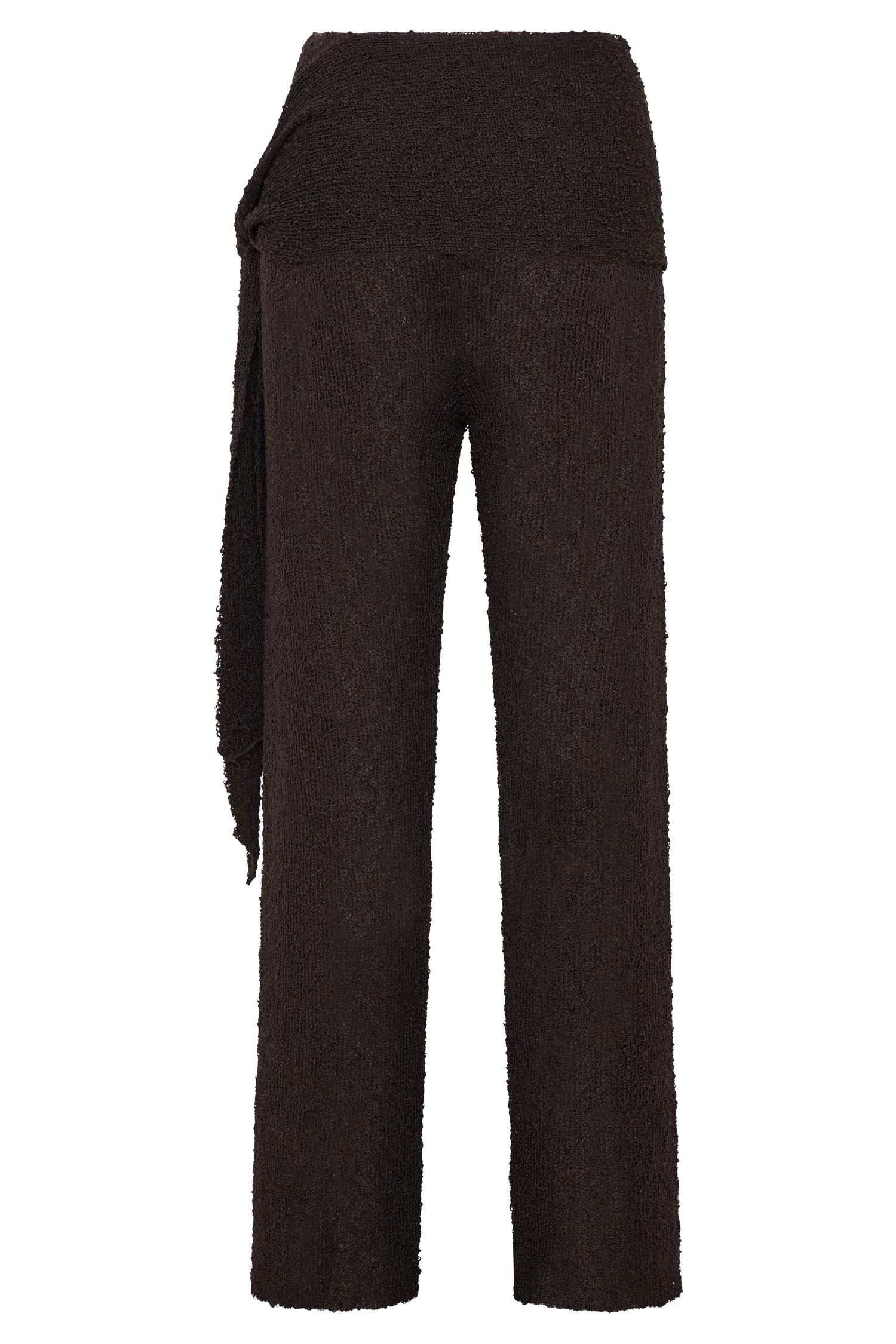 Mattais Boucle Knit Pants Dark Chocolate