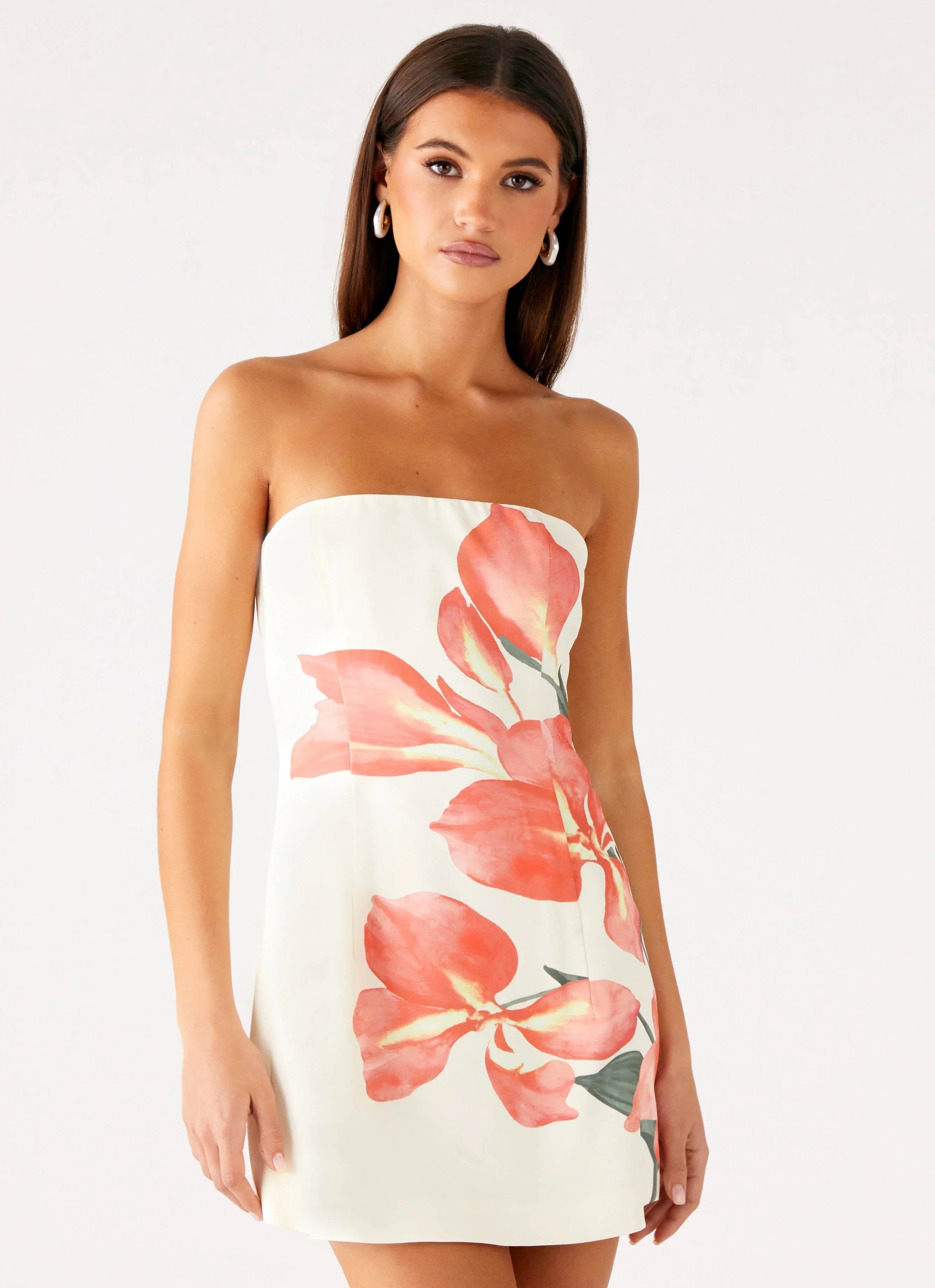 Denby Strapless Mini Dress Siena Floral