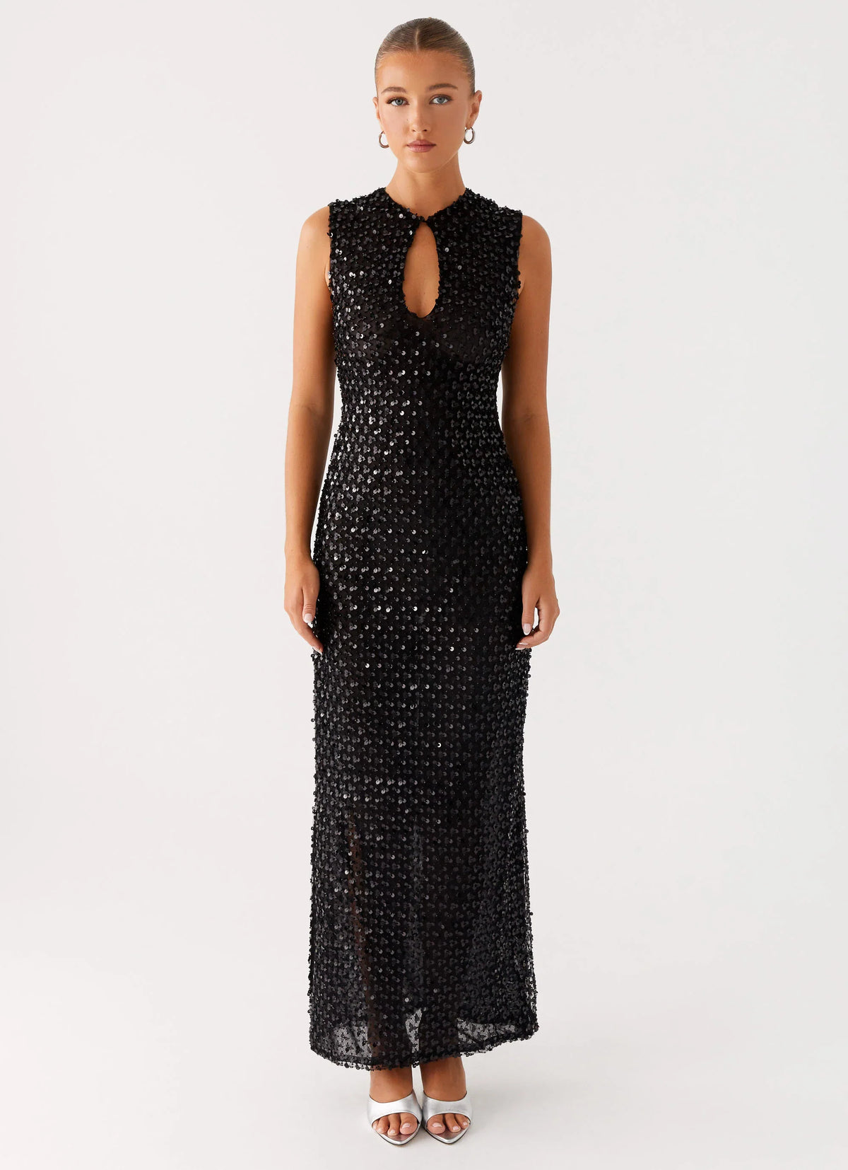 Kore Sequin Maxi Dress Black