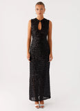Kore Sequin Maxi Dress Black