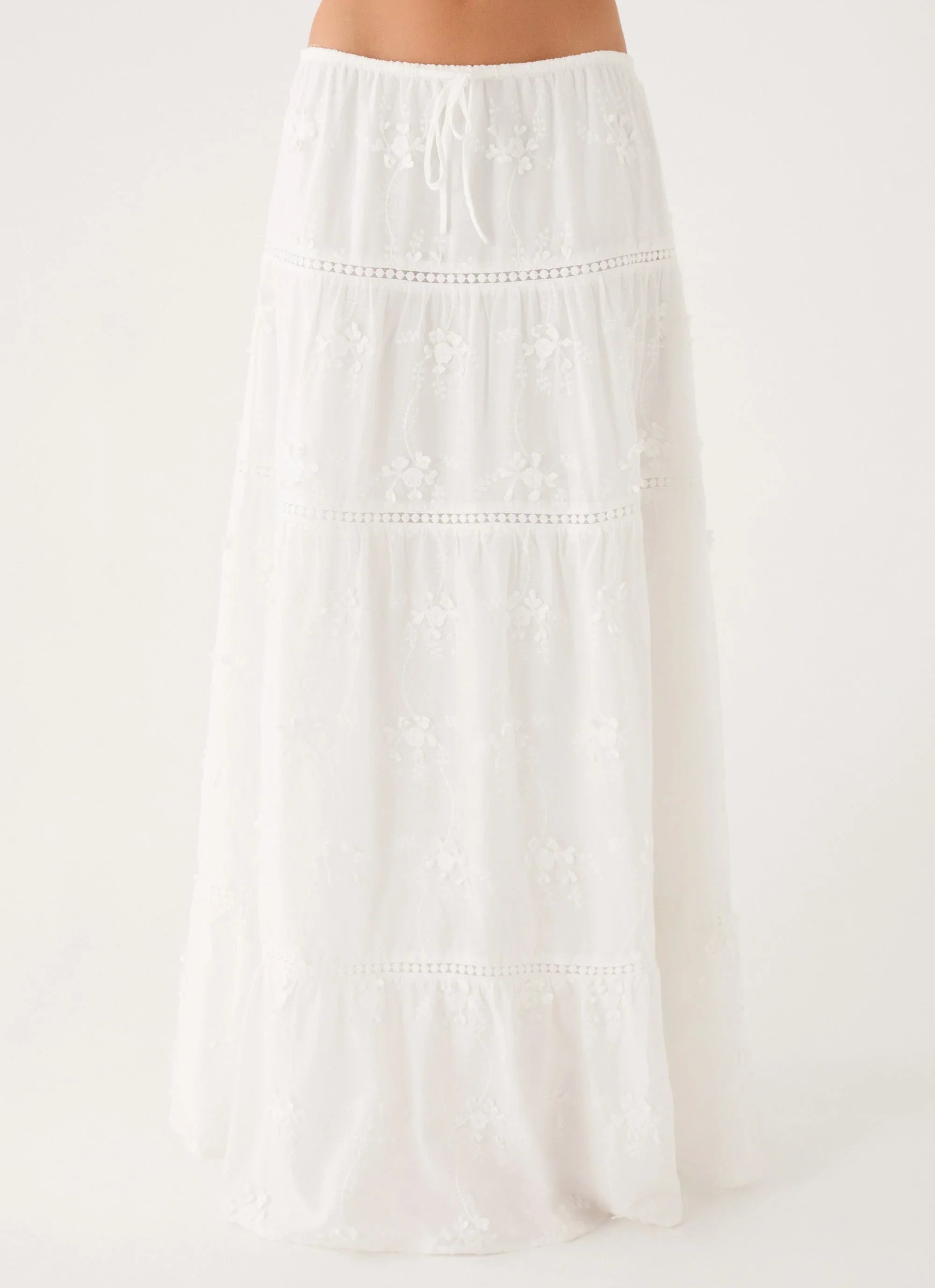 Yours To Keep Maxi Skirt White