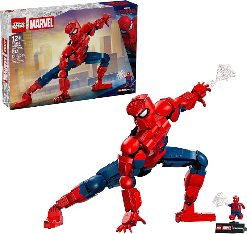 LEGO Marvel Spider Man Hero Figure Super Hero Building Toy for Boys Girls Ages 12 Posable Kids Bedroom Bookshelf or Desk Decor Gift for Birthdays 76346
