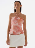 Julienne Beaded Top Coral