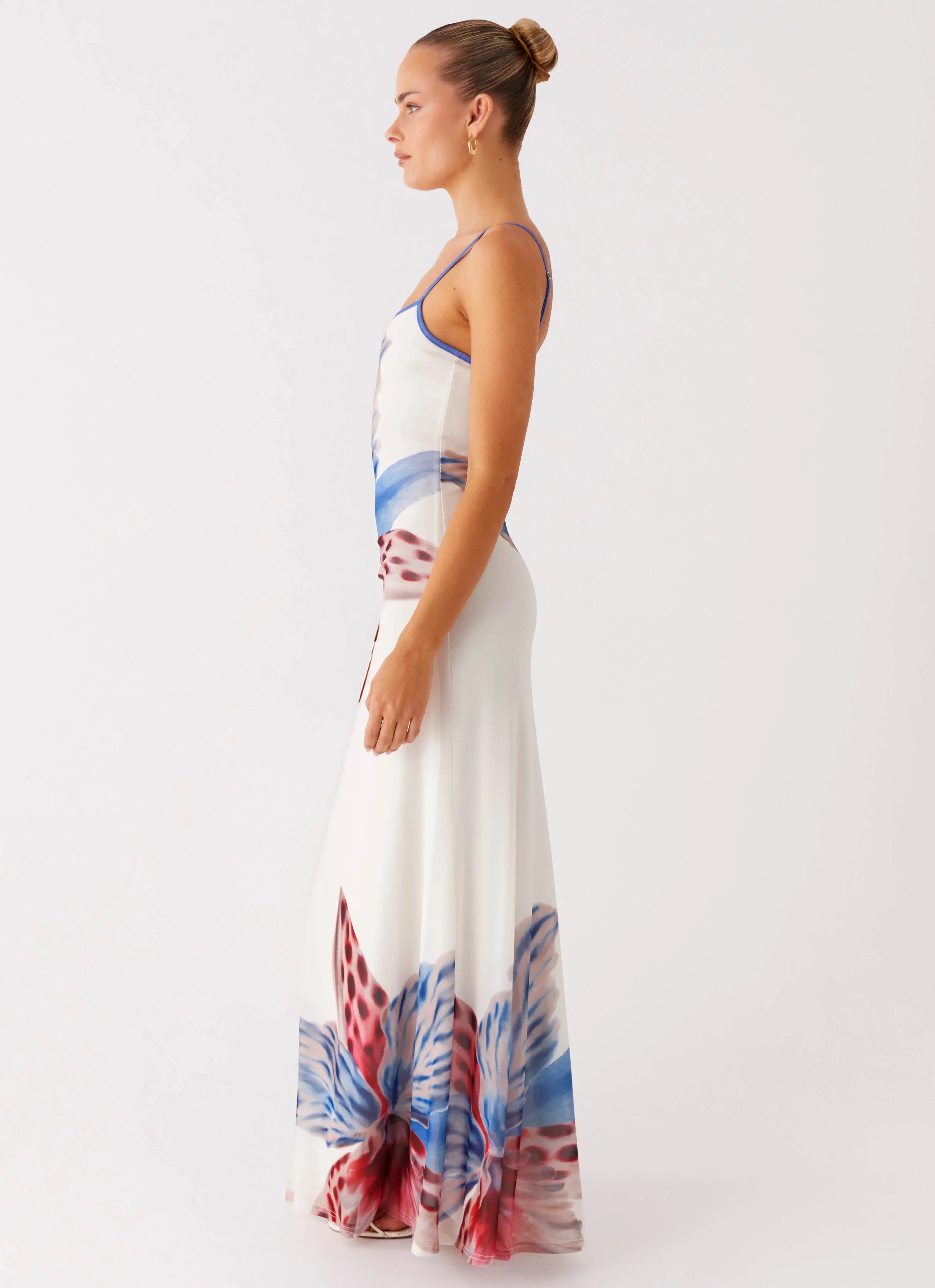 Everett Maxi Dress White Sea Bloom