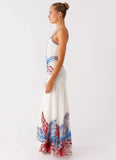Everett Maxi Dress White Sea Bloom