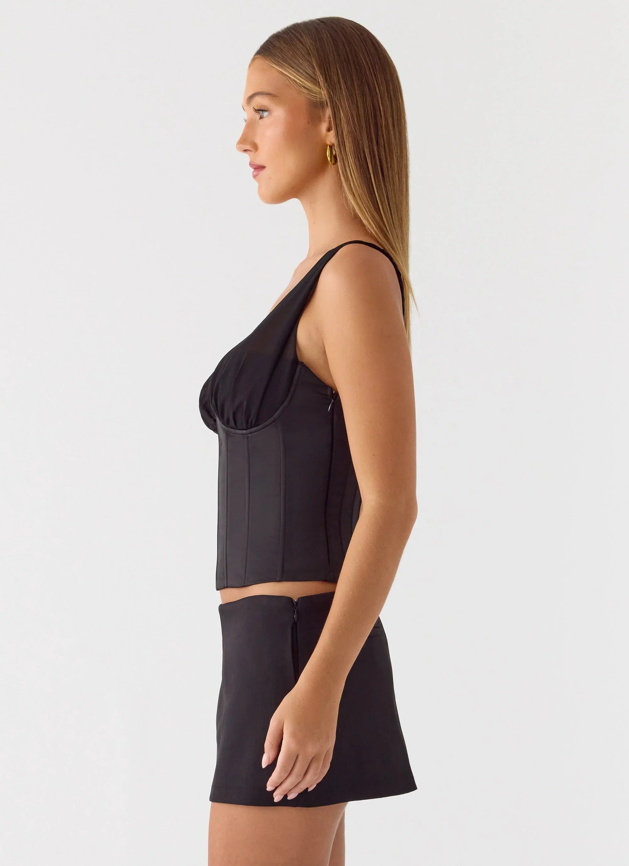 Natalya Corset Top Black