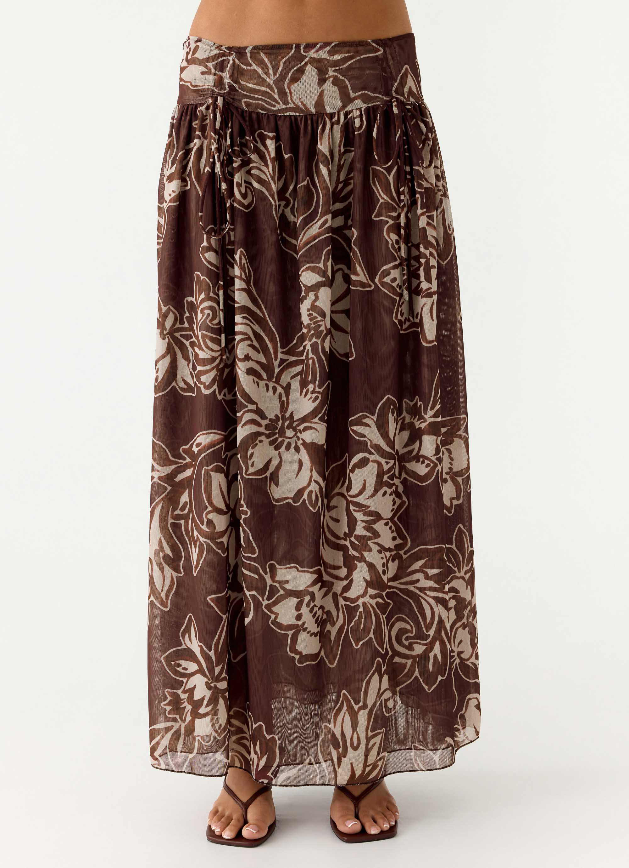 Hot Like Me Maxi Skirt Espresso Meadow