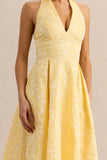 Nyomi Lemon Satin Halter Neck Midi Dress