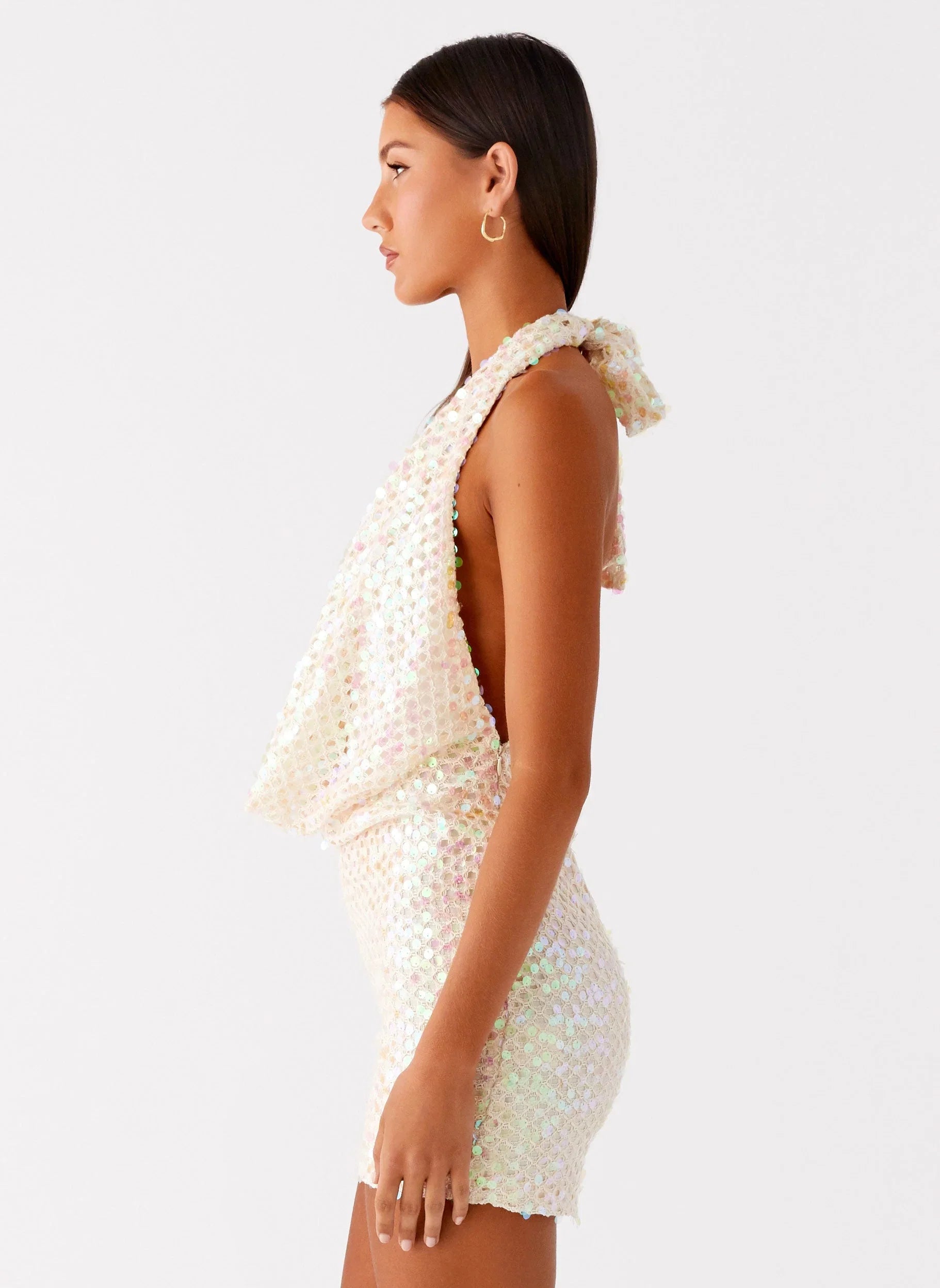 You Make Me Feel Mini Dress Ivory