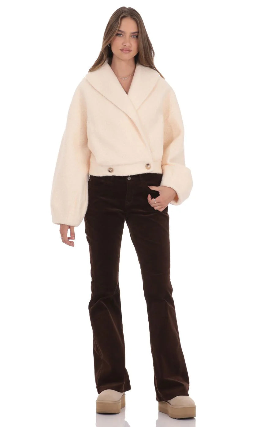 Boucl Jacket in Blush Beige