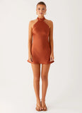 Golden Dunes Mini Dress Rust