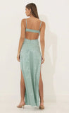 Cutout Floral Maxi in Green
