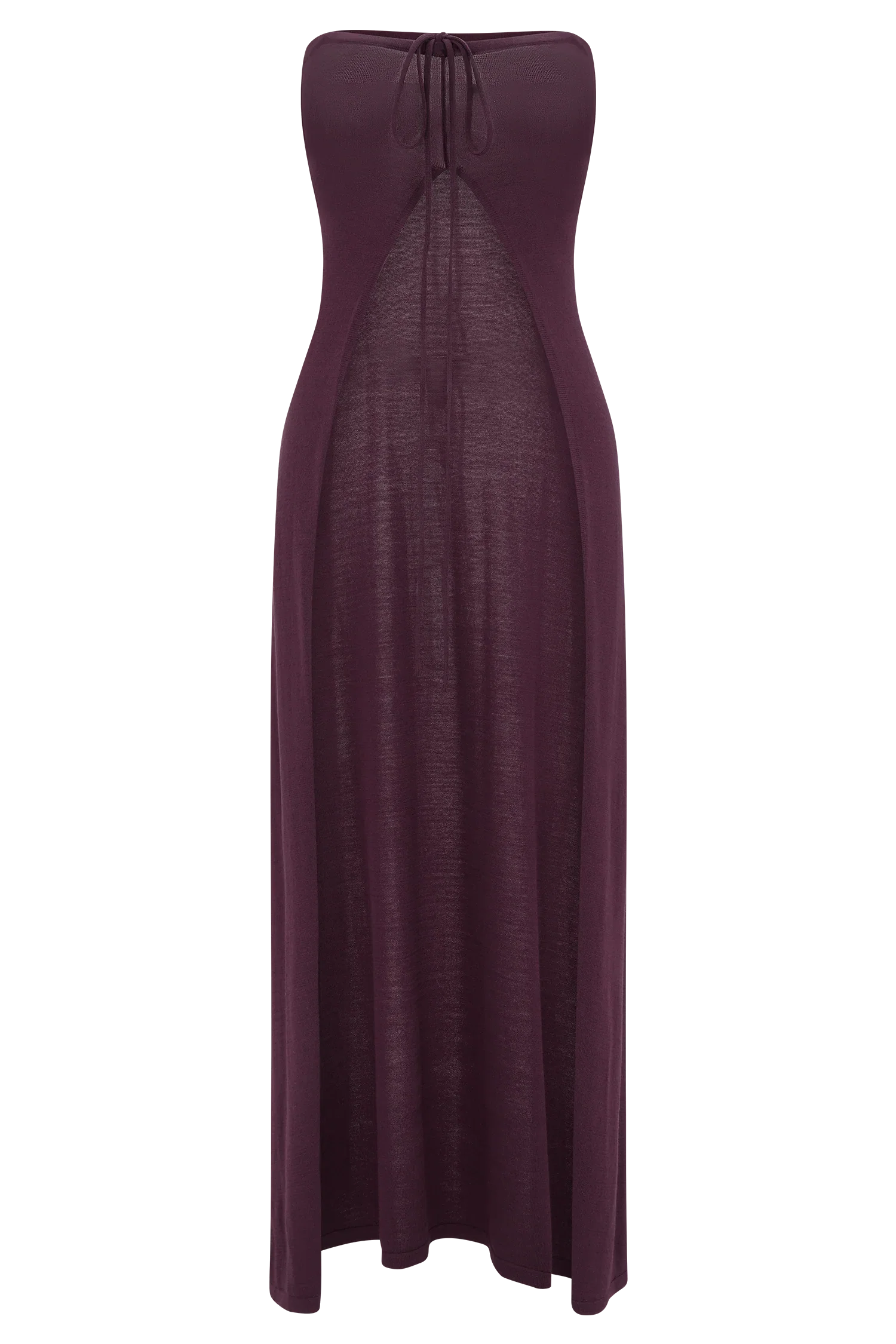 Marimae Long Knit Top Plum