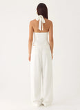 Sora Low Rise Pant White