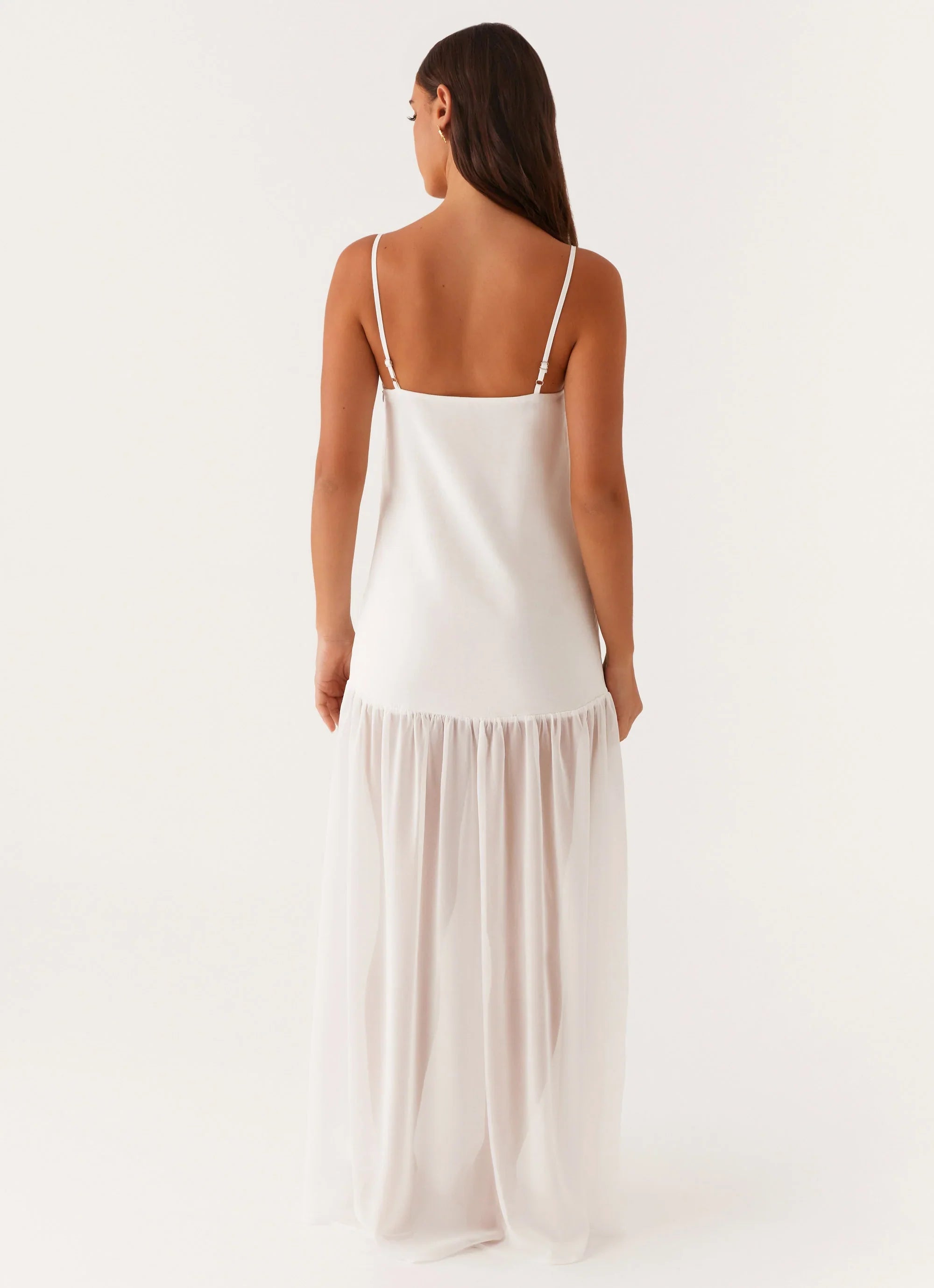 Heavenly Linen Maxi Dress White