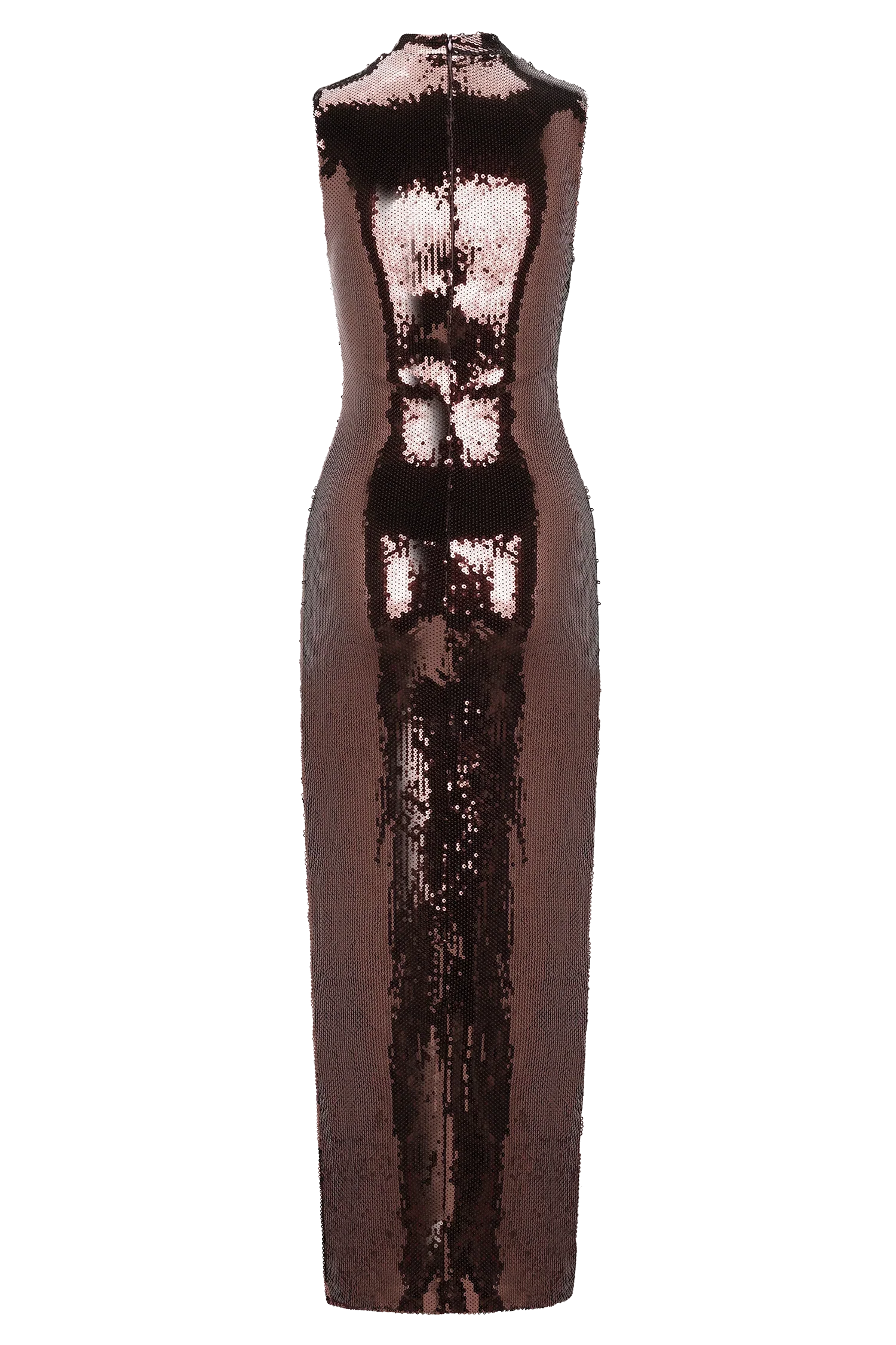 Veronica Sequin Midi Dress Chocolate