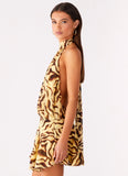 Zulla Backless Mini Dress Laguna Print