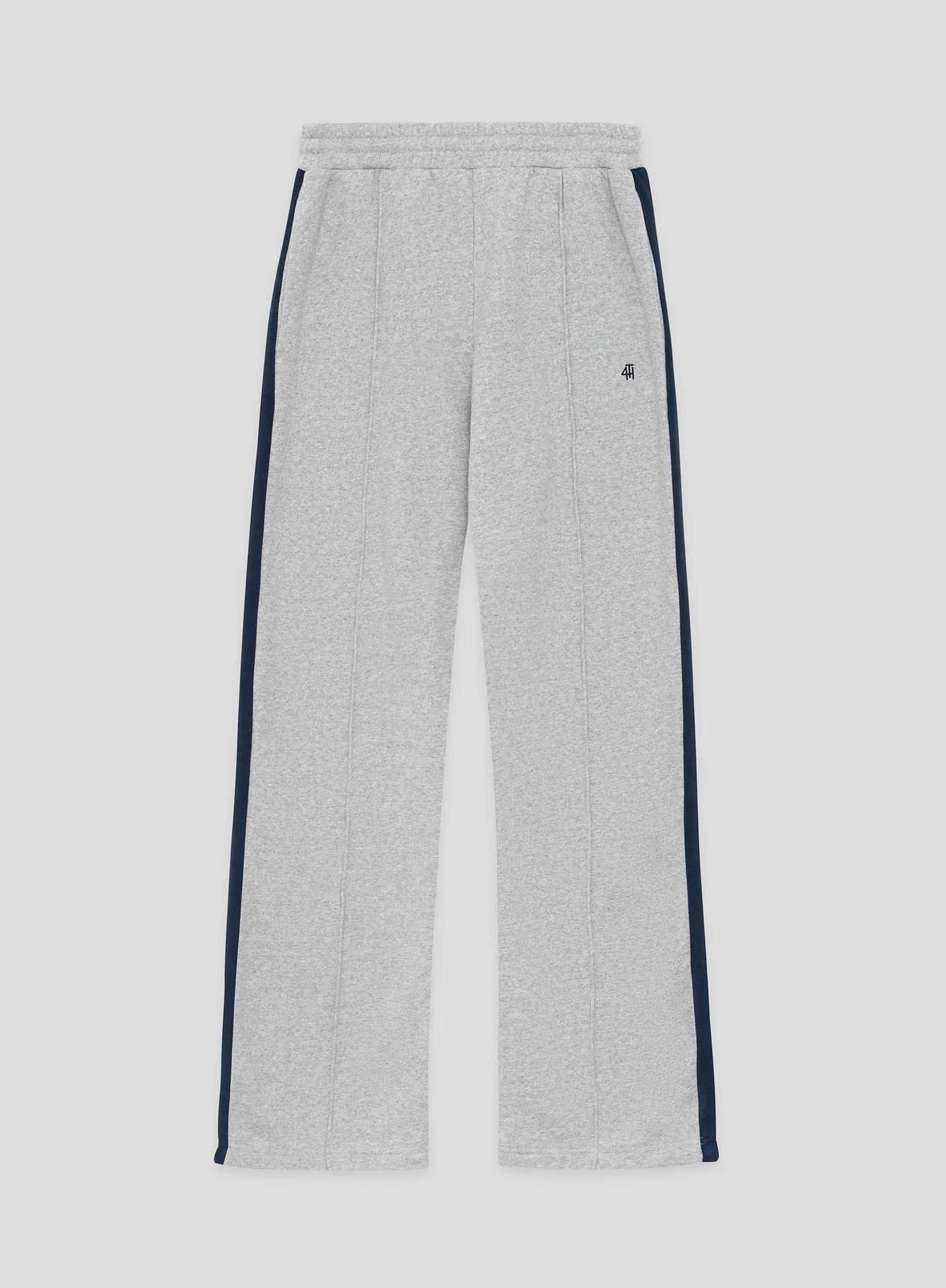 Grey Contrast Stripe Wide Leg Jogger