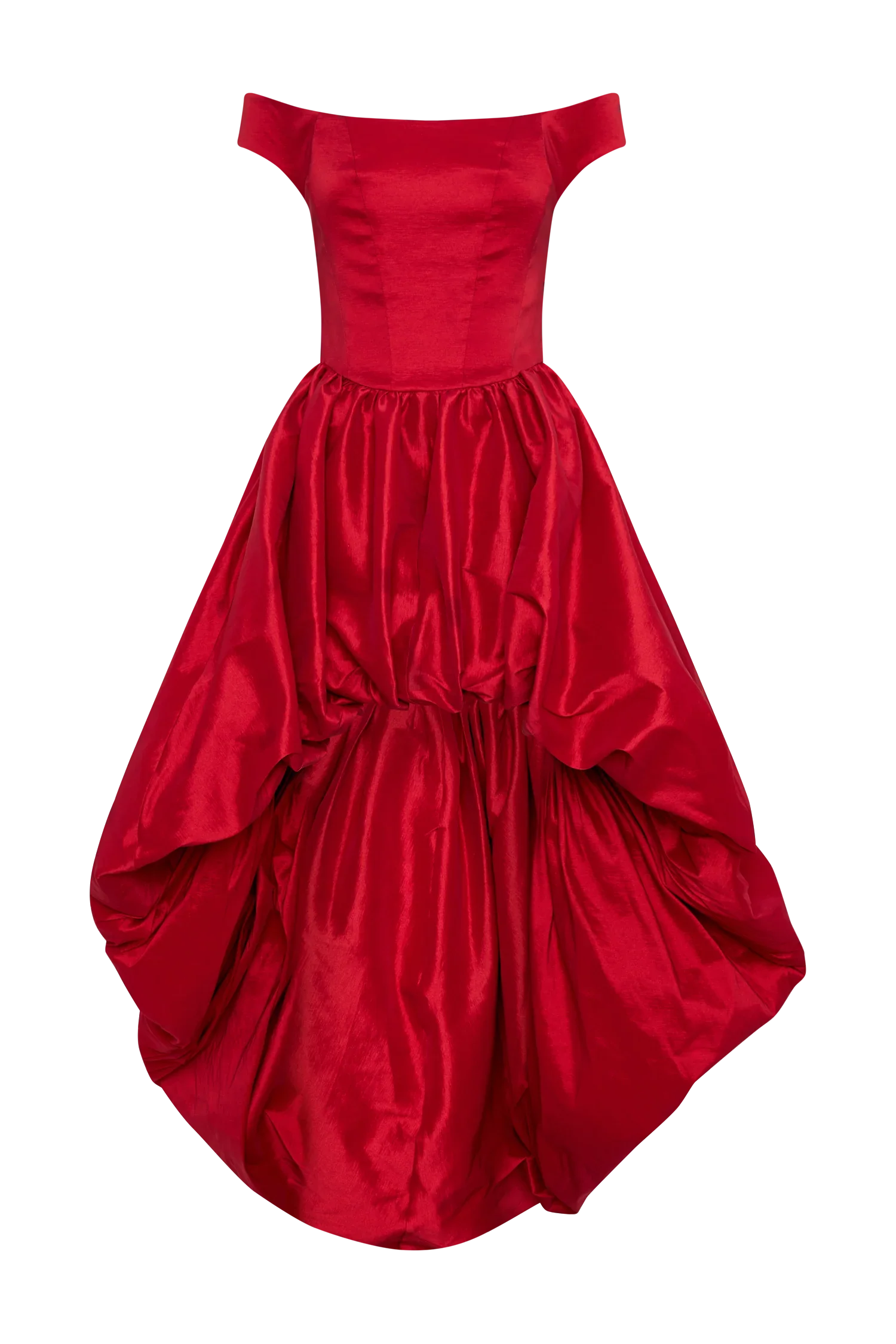 Amelia Bubble Maxi Dress Ruby Red