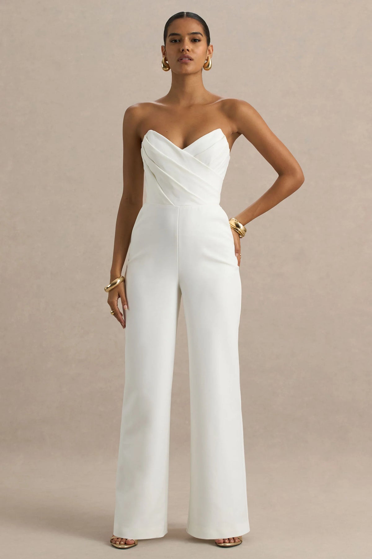 Dainty White Sweetheart Jumpsuit