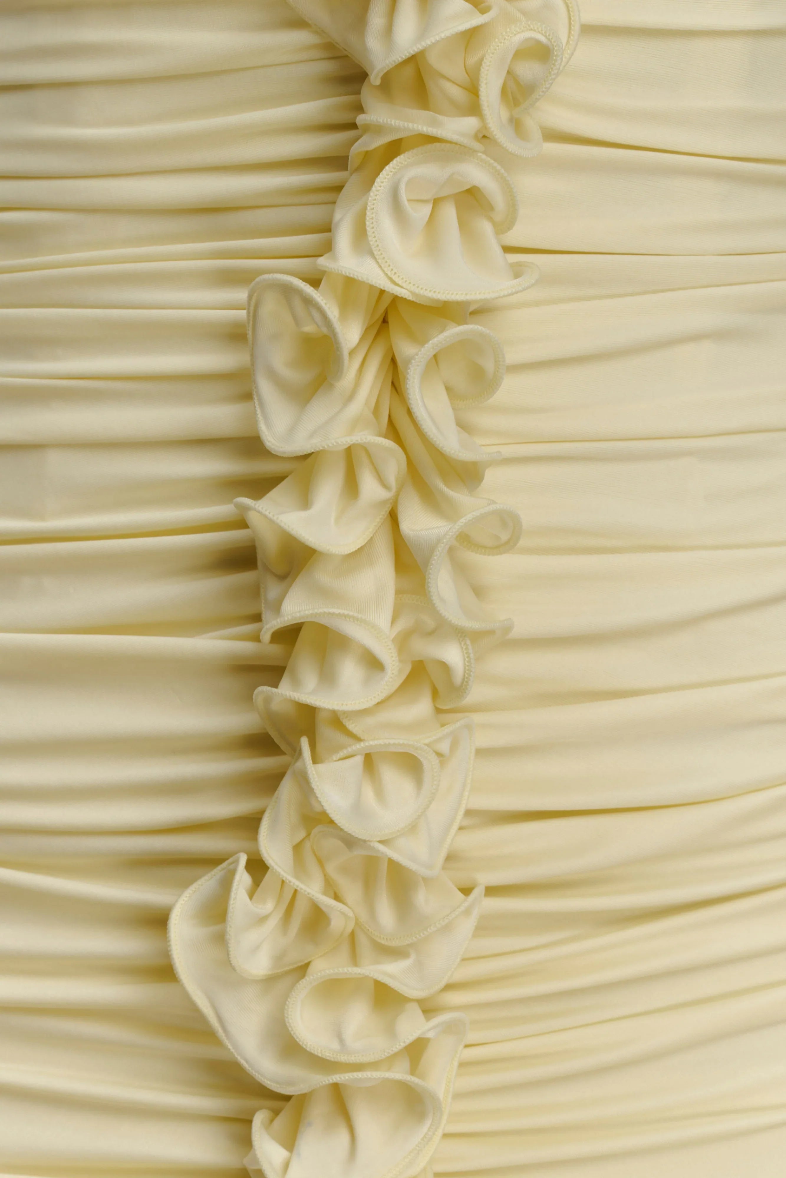 Alessandra Slinky Ruffle Maxi Dress Lemon