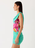 Good Fortune Mini Dress Jungle Bloom