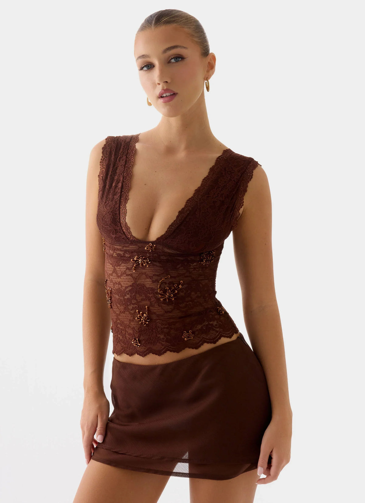Sommers Lace Top Chocolate